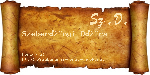 Szeberényi Dóra névjegykártya