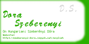 dora szeberenyi business card